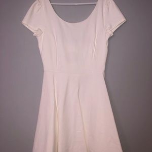 Lulu’s White Scoop Neck Skater Dress